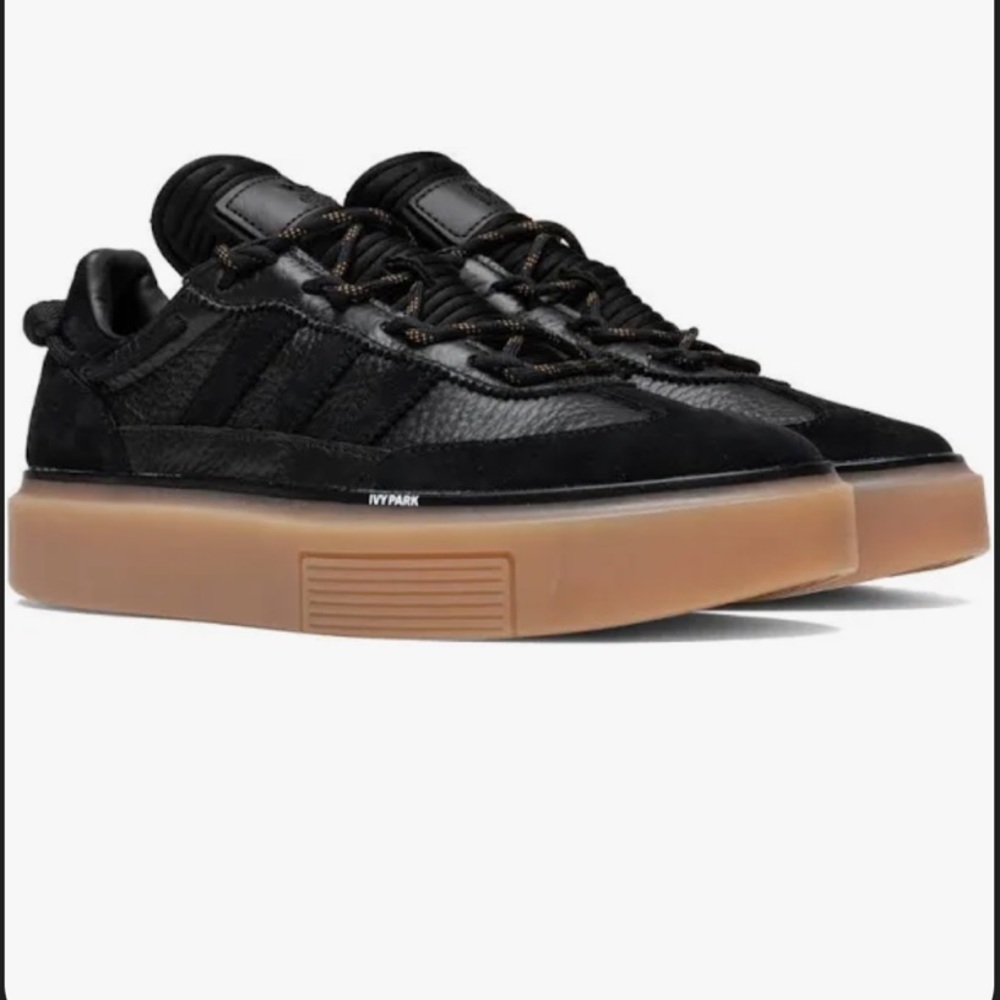 Adidas Black and Brown Sneakers with Textured Design